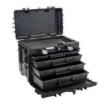 Supply Wise portable tool case 40kg capacity similar to the Caslad black plastic tool case with telescopic handle and central lock