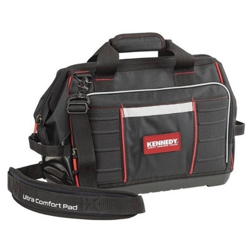 Supplywise professional padded tool bag with shoulder strap similar to the Buco black soft tool tote with shoulder strap and hard plastic base.