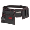 Supply Wise adjustable waist tool belt with hammer and tape holders similar to the Leroy Merlin adjustable black and red polyester tool belt, 2 pockets, hammer holder