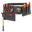 Supplywise adjustable waist tool belt with hammer and tape holders similar to the Leroy Merlin adjustable black and red polyester tool belt, 2 pockets, hammer holder