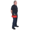 Supply Wise's heavy-duty polyester tool belt similar to the Trojan Trolley red and black heavy-duty polyester 2-pocket nail pouch