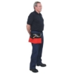 Supply Wise's heavy-duty polyester tool belt similar to the Trojan Trolley red and black heavy-duty polyester 2-pocket nail pouch