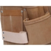 Supplywise's professional leather tool belt 10 pockets similar to the Builders Warehouse tan leather 10-pocket tool pouch with two hammer loops