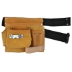 Supply Wise 5-pocket leather tool belt similar to the Game durable brown 5-pocket split leather tool pouch, 210 x 220 mm