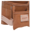 Supply Wise heavy-duty leather 5-pocket tool pouch similar to the Chamberlains compact brown leather 5-pocket tool pouch with belt loop