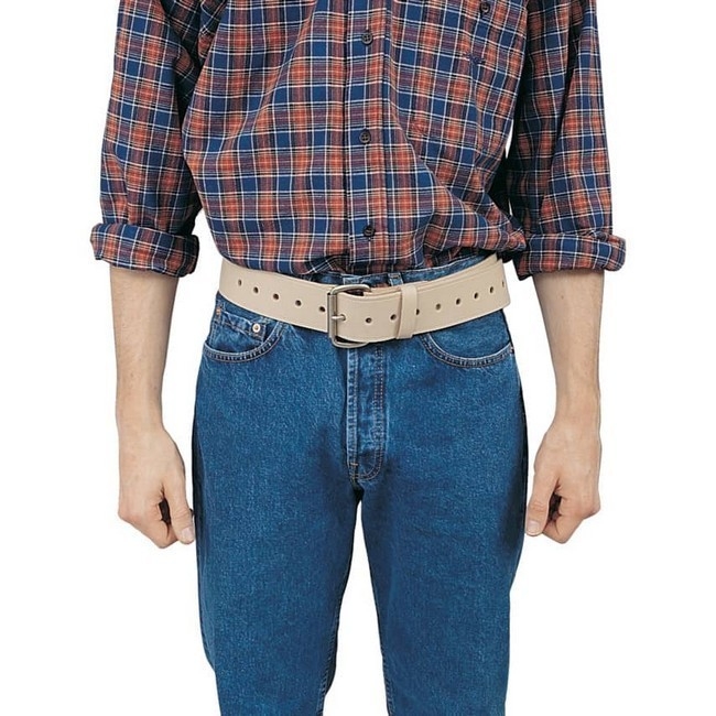 Supplywise heavy-duty leather tool belt similar to the Castor And Ladder tan buffalo-finished leather heavy-duty tool belt with buckle.