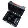 Supplywise's wheeled mobile toolbox with organisers similar to the Chamberlains wheeled plastic mobile toolbox with four organisers and locking handle.