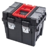 Supply Wise wheeled mobile toolbox with organisers similar to the Chamberlains wheeled plastic mobile toolbox with four organisers and locking handle.