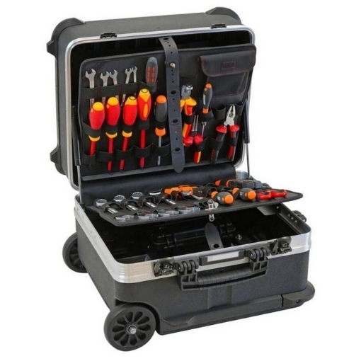 Supplywise heavy-duty mobile tool case similar to the Leroy Merlin mobile heavy-duty hdpe tool case with tsa locks and tool boards