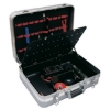 Supply Wise lockable impact resistant aluminium tool case for engineers similar to the Adendorff lockable aluminium service case with hinged tool boards