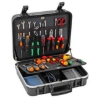 Supplywise Lockable large plastic tool case for electricians similar to the Adendorff large black lockable tool case with two hinged tool boards