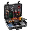 Supplywise Lockable large plastic tool case for electricians similar to the Adendorff large black lockable tool case with two hinged tool boards