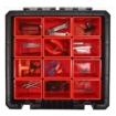 Supply-Wise's 12 compartment parts organiser similar to the Caslad 12-compartment polycarbonate parts organiser with transparent lid