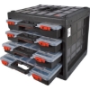 Supply Wise stackable small parts organiser case similar to the Linvar stackable small-parts organiser case with translucent lids