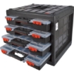 Supply Wise stackable small parts organiser case similar to the Linvar stackable small-parts organiser case with translucent lids