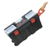 Supply Wise's wheeled toolbox with removable tote tray similar to the Linvar black wheeled plastic toolbox with removable tote tray and dividers.