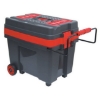 Supply Wise lockable mobile toolbox with wheels similar to the Leroy Merlin lockable mobile toolbox with tow handle and wheels, black/red