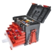 Supply-Wise's durable plastic tool chest 29 compartments similar to the Game portable durable grey-red plastic tool chest with 29 compartments.