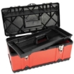 Supplywise's red heavy-duty PVC toolbox with removable tote tray similar to the Builders Warehouse red heavy-duty pvc toolbox with removable tote tray and handle.
