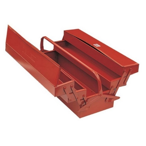 Supplywise steel 4-tray cantilever toolbox similar to the Leroy Merlin red steel 4-tray cantilever toolbox with full carry handle.