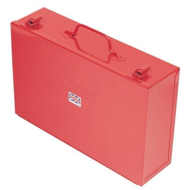 Supplywise lockable heavy‑duty steel tool case similar to the Sa Ladder red heavy-duty steel tool case with handle and two locking clasps.