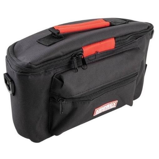 Supplywise tool holdall with shoulder and waist straps similar to the Makro black and red 600d tool holdall with shoulder and waist straps