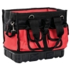 Supply Wise's heavy-duty tradesman tool tote bag 13 pockets similar to the Chamberlains black and red 13-pocket polyester tool tote with shoulder strap