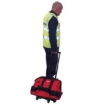 Supply Wise's heavy-duty wheeled tool bag 26 pockets similar to the Builders Warehouse red and black wheeled tool bag with 26 pockets and telescopic handle.