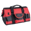 Supply Wise heavy-duty 28-pocket tool bag similar to the Sa Ladder black and red 28-pocket 600d polyester tool tote with padded strap.