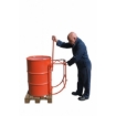 Supplywise's tilting drum cradle for 205 litre drums similar to the Linvar red steel tilting drum cradle with non-sparking wheels.