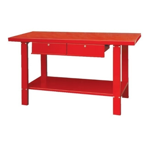 Supplywise heavy duty steel workbench 800kg capacity similar to the Linvar red heavy-duty steel workbench with two lockable drawers
