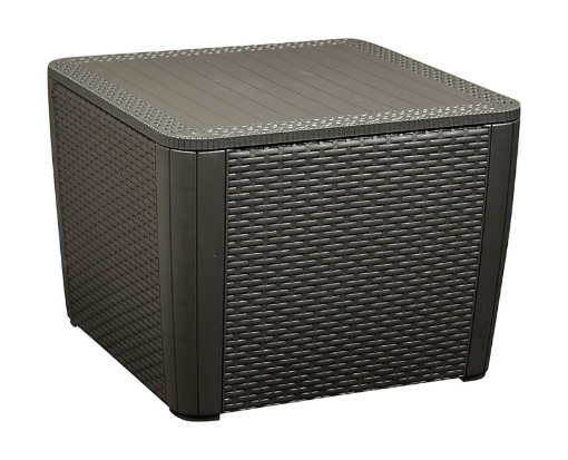 Picture of Jabulani Patio Table - Outdoor - Rattan Look - Charcoal - 57 x 57 x 43cm