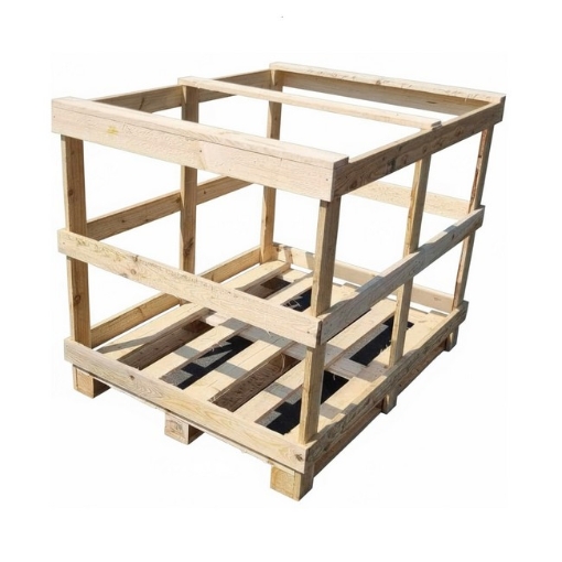 Supplywise ISPM15 certified wooden export crate similar to the Palkor Pallets & Timber ispm15 pine skeleton crate 1200 x 1000 x 1000 mm, 2-way forklift entry
